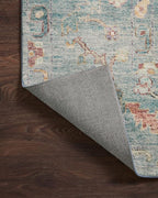 Loloi Margot Collection MAT-06 Denim/Multi 2'-0" x 5'-0" Accent Rug feat. CloudPile, No-Shed Easy Clean Large Patterned Area Rug for Living Room, Bedroom, Dining Area