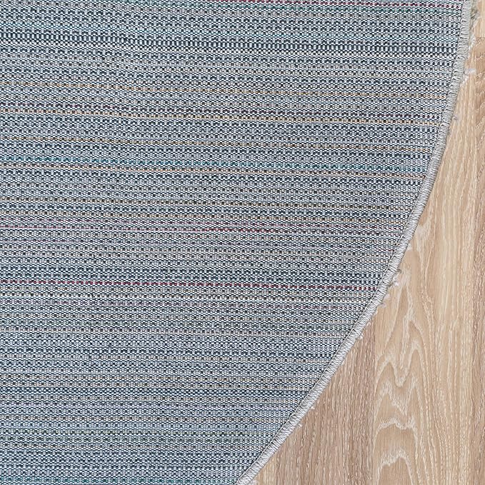 Unique Loom Solid Shag Collection Area Rug (10' 2" Round, Cloud Gray)