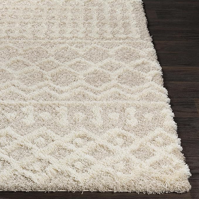 Livabliss Hapsburg Moroccan Shag Area Rug, 6'7" Square, Beige