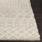 Livabliss Hapsburg Moroccan Shag Area Rug, 6'7" Square, Beige