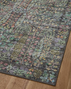 Loloi Rifle Paper Co. Maison Collection MAO-07 Charcoal 5'-0" x 5'-0" Round, .19" Pile Height, Accent Rug