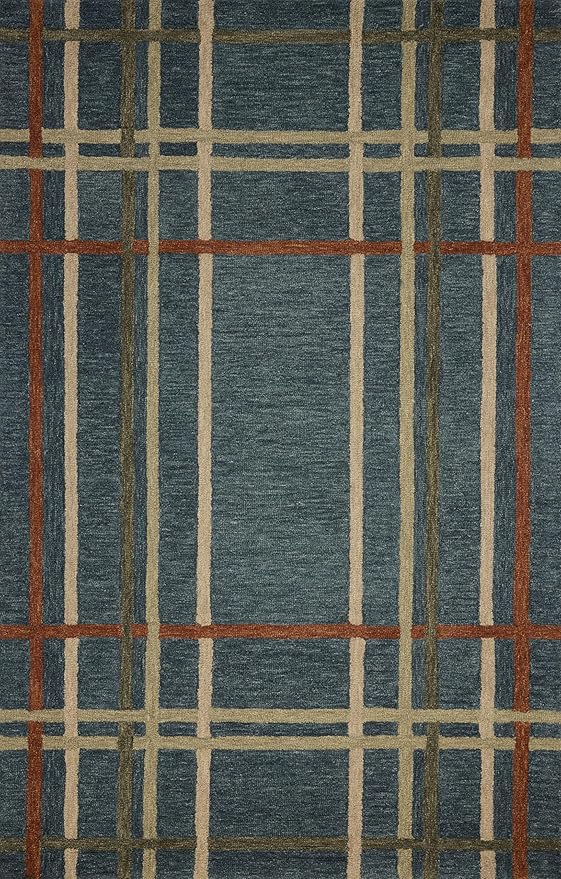 Loloi Magnolia Home by Joanna Gaines Waylon Collection WAY-01 Denim/Multi 3'-6" x 5'-6" Accent Rug