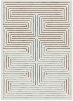 RUGGABLE x Jonathan Adler Machine Washable Modern Area Rug – Labyrinth Camel/Ivory 5x7, Stain-Resistant, Non-Slip – Medium Rugs for Living Room, Bedroom, Hallway, Entryway & Office–with Standard Pad