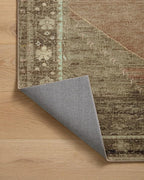 Loloi Magnolia Home by Joanna Gaines Sinclair Collection SIN-06 Clay/Tobacco 3'-6" x 5'-6", .25" Pile Height, Machine Washable, Accent Rug