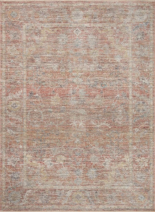 Loloi Magnolia Home by Joanna Gaines Millie Collection MIE-04 Sunset/Multi 11'-6" x 15'-7", .25" Pile Height, Area Rug