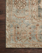 Loloi Margot Collection MAT-03 Ocean/Spice 7'-6" x 9'-6" Area Rug feat. CloudPile, No-Shed Easy Clean Large Patterned Area Rug for Living Room, Bedroom, Dining Area