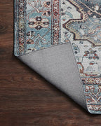 Loloi Margot Collection MAT-05 Ocean/Brick 7'-6" x 9'-6" Area Rug feat. CloudPile, No-Shed Easy Clean Large Patterned Area Rug for Living Room, Bedroom, Dining Area