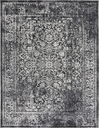 SAFAVIEH Evoke Collection 11' x 15' Black / Grey EVK256R Oriental Distressed Non-Shedding Living Room Bedroom Dining Home Office Area Rug