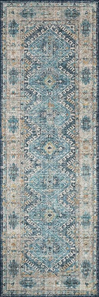 Loloi II Skye Collection SKY-03 Denim/Natural 5'-0" x 7'-6" Area Rug