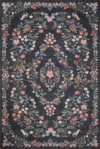 Loloi Rifle Paper Co. Maison Collection MAO-04 Tuileries Black 7'-6" x 9'-6", .19" Pile Height, Area Rug