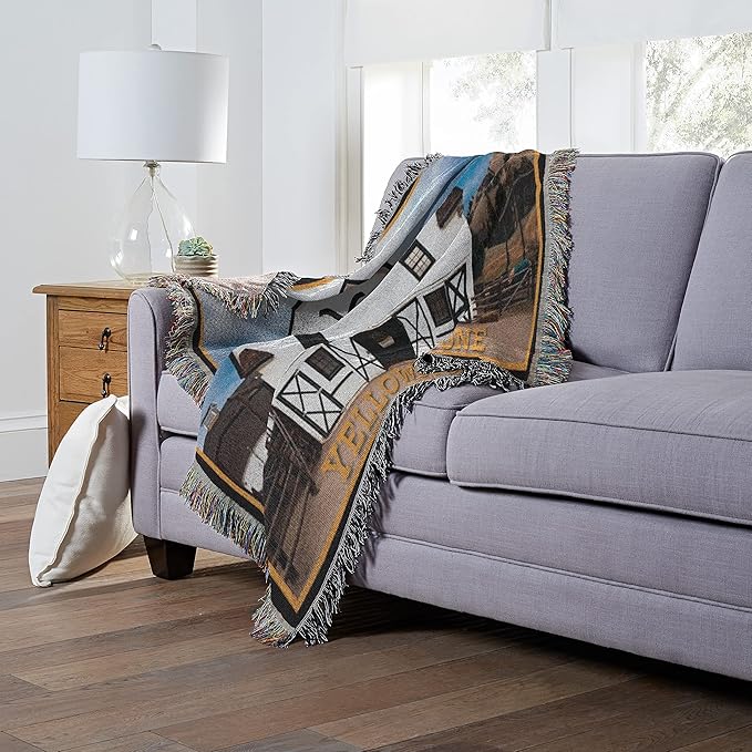 Northwest Yellowstone Woven Tapestry Throw Blanket, 48" x 60", Dutton Barn