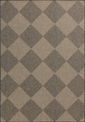 Loloi Chris Loves Julia Providence Collection PRC-04 Graphite/Sand 7'-6" x 7'-6", .12" Pile Height, Indoor/Outdoor Round Area Rug