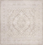SAFAVIEH Reflection Collection Area Rug - 6'7" Square, Beige & Cream, Non-Shedding & Easy Cleaning, Ideal for Living Room, Bedroom (RFT668A)