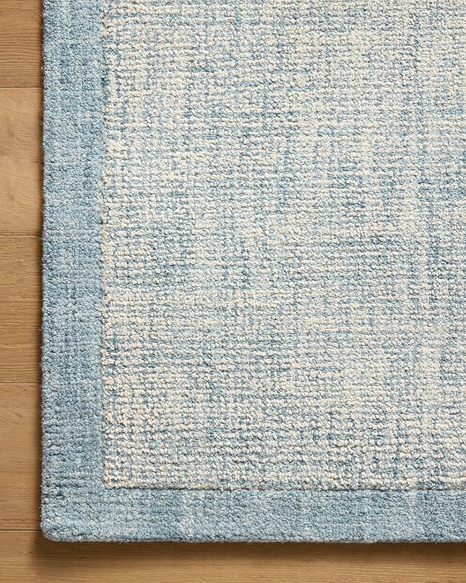 Loloi Magnolia Home by Joanna Gaines Henley Collection HNY-01 Ivory/Blue 9'-3" x 13' Area Rug