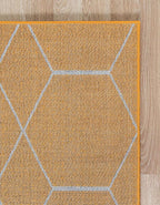 Unique Loom Trellis Frieze Collection Area Rug - Geometric (4' x 6', Orange/ Ivory)