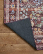 Loloi Rifle Paper Co. Maison Collection MAO-06 Red 3'-0" x 3'-0" Round, .19" Pile Height, Accent Rug