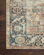 Loloi Margot Collection MAT-02 Terracotta/Lagoon 2'-3" x 3'-9" Accent Rug feat. CloudPile, No-Shed Easy Clean Large Patterned Area Rug for Living Room, Bedroom, Dining Area