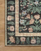 Loloi Rifle Paper Co. Eden Collection EDE-02 Mughal Garden Black 2'-3" x 3'-9" Accent Rug feat. CloudPile™