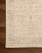 Loloi Chris Loves Julia Palma Collection PLM-10 Wheat/Bark 2'-7" x 10'-0" Fringe Runner Rug Vintage Style Boho Living Room Bedroom Carpet