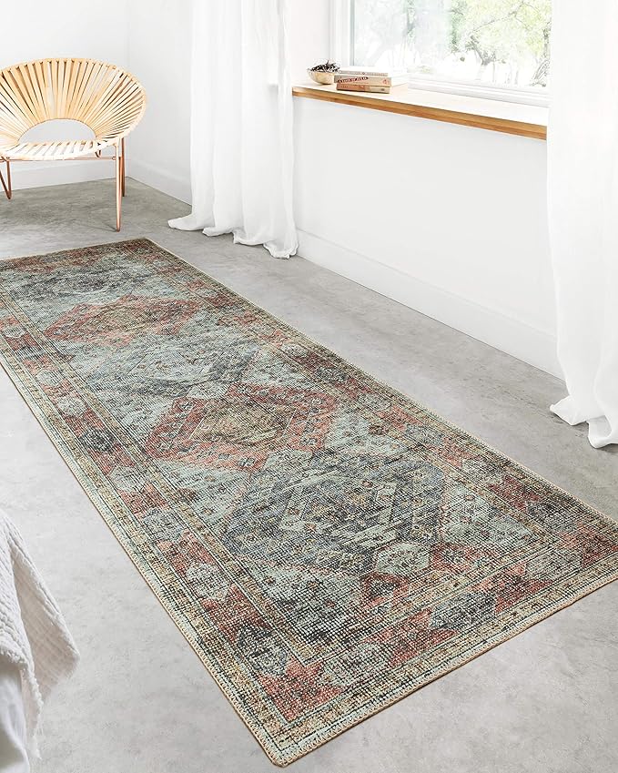 Loloi II Skye Collection SKY-06 Apricot/Mist 3'-6" x 5'-6" Accent Rug