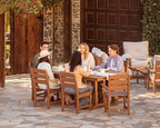 POLYWOOD Lakeside 7-Piece Outdoor Dining Set, Recycled Plastic Patio Furniture Table and Chairs, All-Weather, White