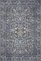 Loloi Rifle Paper Co. Maison Collection MAO-01 Nightingale Black 5'-0" x 7'-6", .19" Pile Height, Area Rug