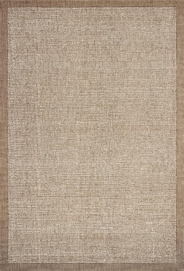Loloi Magnolia Home by Joanna Gaines Henley Collection HNY-01 Ivory/Brown 5'-0" x 7'-6" Area Rug
