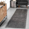 nuLOOM 2' x 8' Cozy Plush SuperiorWash Area Rug, Machine Washable, Non-Slip, Soft Fluffy Shag Carpet for Living Room Bedroom Kids Room Nursery Home Decor, Loni Grey