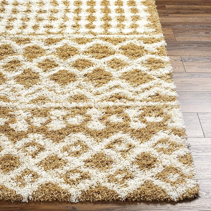 Livabliss Hapsburg Moroccan Shag Area Rug,6'7" x 9'6",Camel