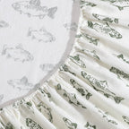 Eddie Bauer - Twin Sheets, Cotton Flannel Bedding Set, Brushed For Extra Softness, Cozy Home Decor (School of Fish, Twin)