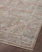 Loloi Magnolia Home by Joanna Gaines Millie Collection MIE-04 Brick/Fog 7'-10" x 7'-10", .25" Pile Height, Round Area Rug