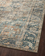 Loloi Margot Collection MAT-02 Terracotta/Lagoon 8'-6" x 11'-6" Area Rug feat. CloudPile, No-Shed Easy Clean Large Patterned Area Rug for Living Room, Bedroom, Dining Area