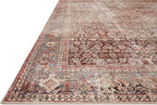 Loloi Layla Collection LAY-11 Cinnamon/Sage 2'-0" x 5'-0" .13" Thick Accent Rug, Soft, Durable, Vintage Inspired, Distressed, Low Pile, Non-Shedding, Easy Clean, Printed, Living Room Rug