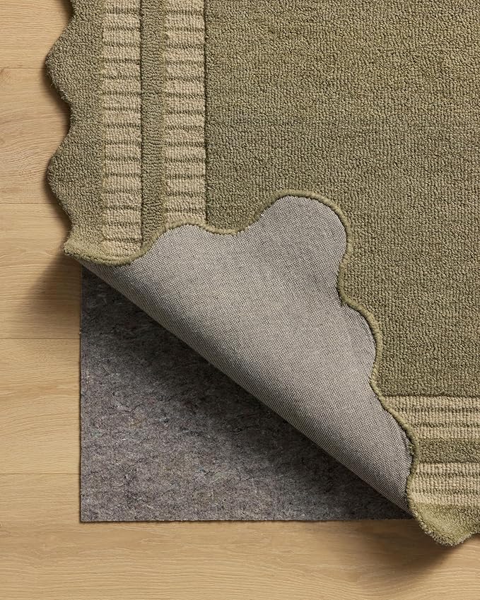 Loloi Chris Loves Julia Scottie Collection SCO-01 Olive/Pebble 8'-6" x 11'-6", .87" Pile Height, Area Rug