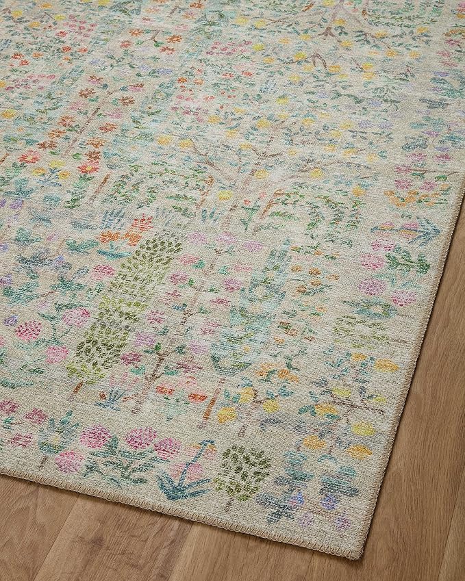 Loloi Rifle Paper Co. Maison Collection MAO-07 Khaki 3'-9" x 5'-6", .19" Pile Height, Accent Rug