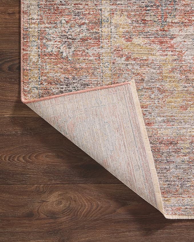 Loloi Magnolia Home by Joanna Gaines Millie Collection MIE-04 Sunset/Multi 11'-6" x 15'-7", .25" Pile Height, Area Rug