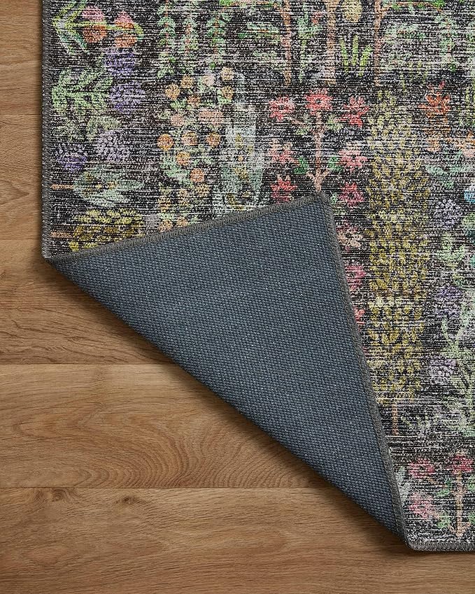 Loloi Rifle Paper Co. Maison Collection MAO-07 Charcoal 7'-6" x 9'-6", .19" Pile Height, Area Rug