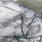 SAFAVIEH Craft Collection Runner Rug - 2'3" x 12', Grey & Green, Modern Abstract Design, Non-Shedding & Easy Care, Ideal for High Traffic Areas in Living Room, Bedroom (CFT877Y)