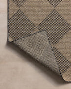 Loloi Chris Loves Julia Providence Collection PRC-04 Graphite/Sand 7'-6" x 7'-6", .12" Pile Height, Indoor/Outdoor Round Area Rug