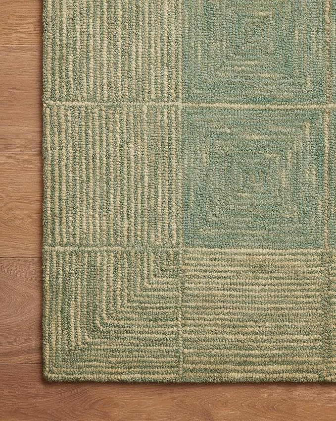 Loloi Chris Loves Julia Francis Collection FRA-02 Green/Natural 8'-6" x 12' Area Rug