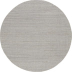 nuLOOM 6' Round Elfriede Jute & Cotton Hand Woven Area Rug, Elfriede Grey, Solid Rustic Farmhouse Style, Weaved Design, Natural Fiber, for Bedroom, Living Room, Dining Room, Hallway, Office, Entryway