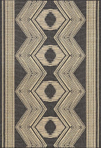 nuLOOM 8' x 10' Outdoor Tribal Geometric Area Rug, Stain Resistant, Weather Resistant, High Traffic, Patio, Balcony, Outside, Ranya Dark Grey