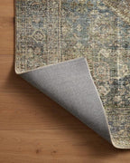 Loloi Amber Lewis Morgan Collection MOG-05 Spice/Lagoon 3'-6" x 5'-6" 38" Thick Accent Rug feat. CloudPile, Neutral, Room Décor, Vintage Inspired, Livingroom, Bedroom, Dining Area
