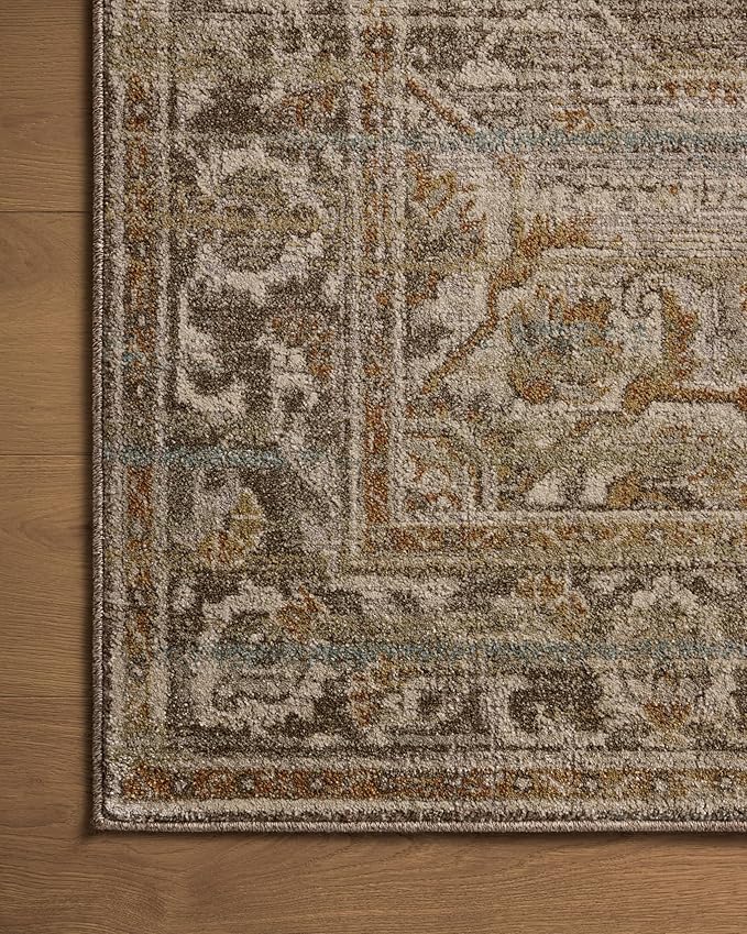 Loloi Magnolia Home by Joanna Gaines Mona Collection MOA-01 BARK/Sunrise 2'-6" x 4'-0" Accent Rug