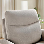 VANOMi Power Recliner Chair Swivel Glider, Electric Rocking Recliner Chairs with USB and Type-C Ports, Nursery Chair Recliner for Living Room, Bedroom, Apartment（Camel）