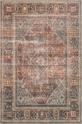 Loloi Loren Collection LQ-13 Brick/Midnight 2'-6" x 7'-6" Runner Rug