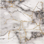 SAFAVIEH Craft Collection Area Rug - 12' Square, Grey & Gold, Modern Abstract Design, Non-Shedding & Easy Care, Ideal for High Traffic Areas in Living Room, Bedroom (CFT877F)