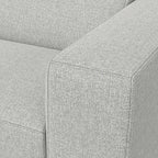 SIMPLIHOME Rex Left Corner Sectional Modular Sofa and Ottoman Set in 100% Recycled Polyester Tightly Woven Performance Fabric, Pale Grey, 116-inch-wide L-Shaped Sofa and 34-inch-Wide Ottoman