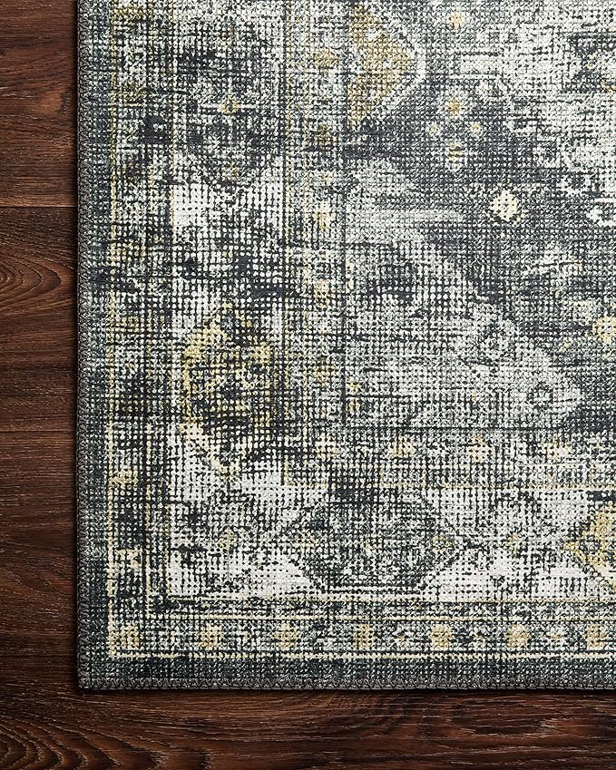 Loloi Skye Collection SKY-09 Graphite/Silver 2'-6" x 12'-0" Runner Rug