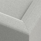 SIMPLIHOME Rex Right Corner Sectional Modular Sofa and Ottoman Set in 100% Recycled Polyester Tightly Woven Performance Fabric, Pale Grey, 116-inch-wide L-Shaped Sofa and 34-inch-Wide Ottoman